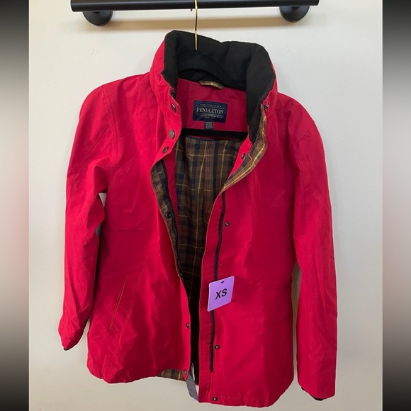 Pendleton red xs nwot coat jacket zip nwot. - Picture 1 of 3